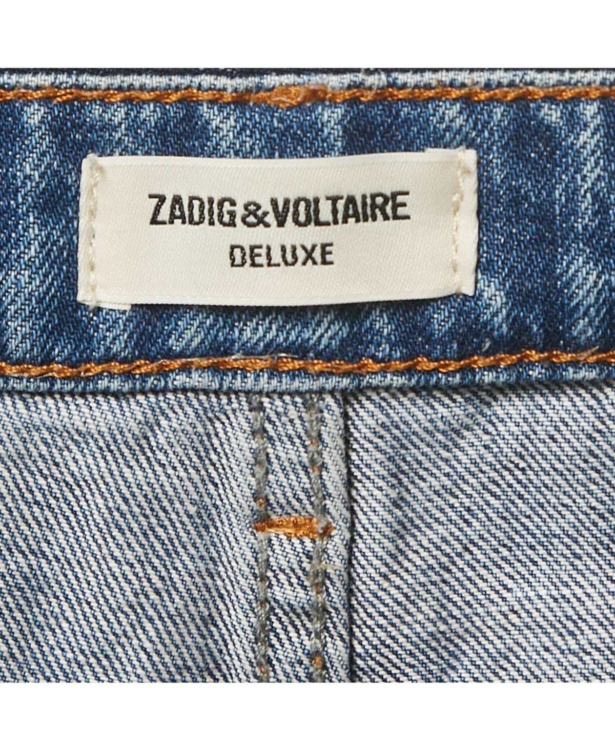 Pre-Owned Zadig & Voltaire Women's Deluxe Blue Patchwork Denim Boy Shorts