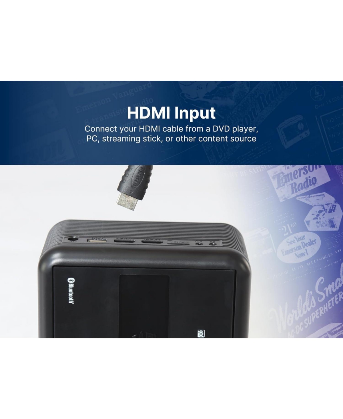 Emerson Evp-2501C 150" Home Theater Lcd Projector Combo with Built-In Dvd Player and Screen