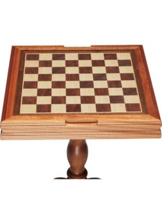 3-in-1 Chess Checkers Backgammon Table Set 18" Wooden Game Table