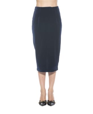 Women's Jayden Solid Velvet Midi Skirt