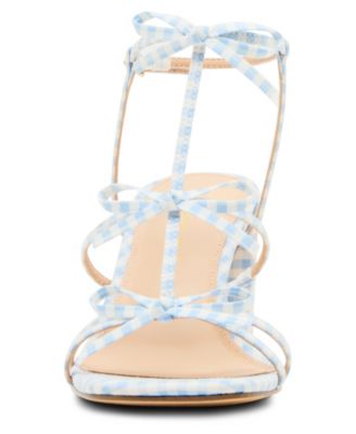 Lovely Bow Strappy Block-Heel Dress Sandals