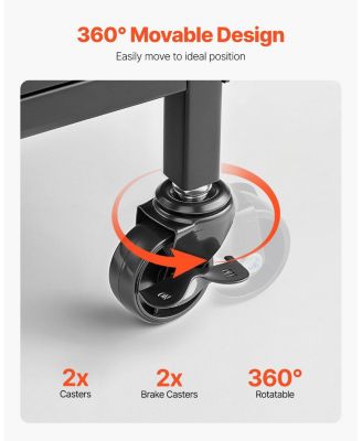 Fishing Rod Holder, 10-Rod Mobile Pole Rack Cart with Wheels for Garage or Home Fishing Gear Storage