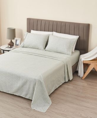 Ultra-Soft Striped Brushed Microfiber Sheet Set