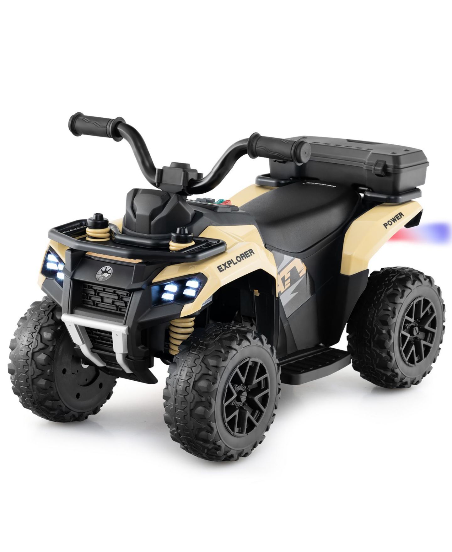 Детская игрушка HONGGE Electric Ride-On ATV with Mist Spray and Storage Box, Ages 3+, цвет: Хаки — фото 9
