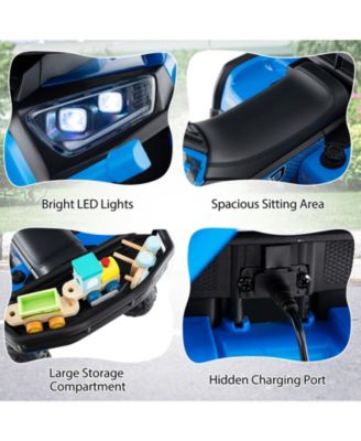 24V Kids Ride On ATV Quad With LED Lights Music FM Radio And Storage Compartment