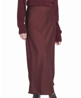 Women's Satin Midi Skirt Slip.