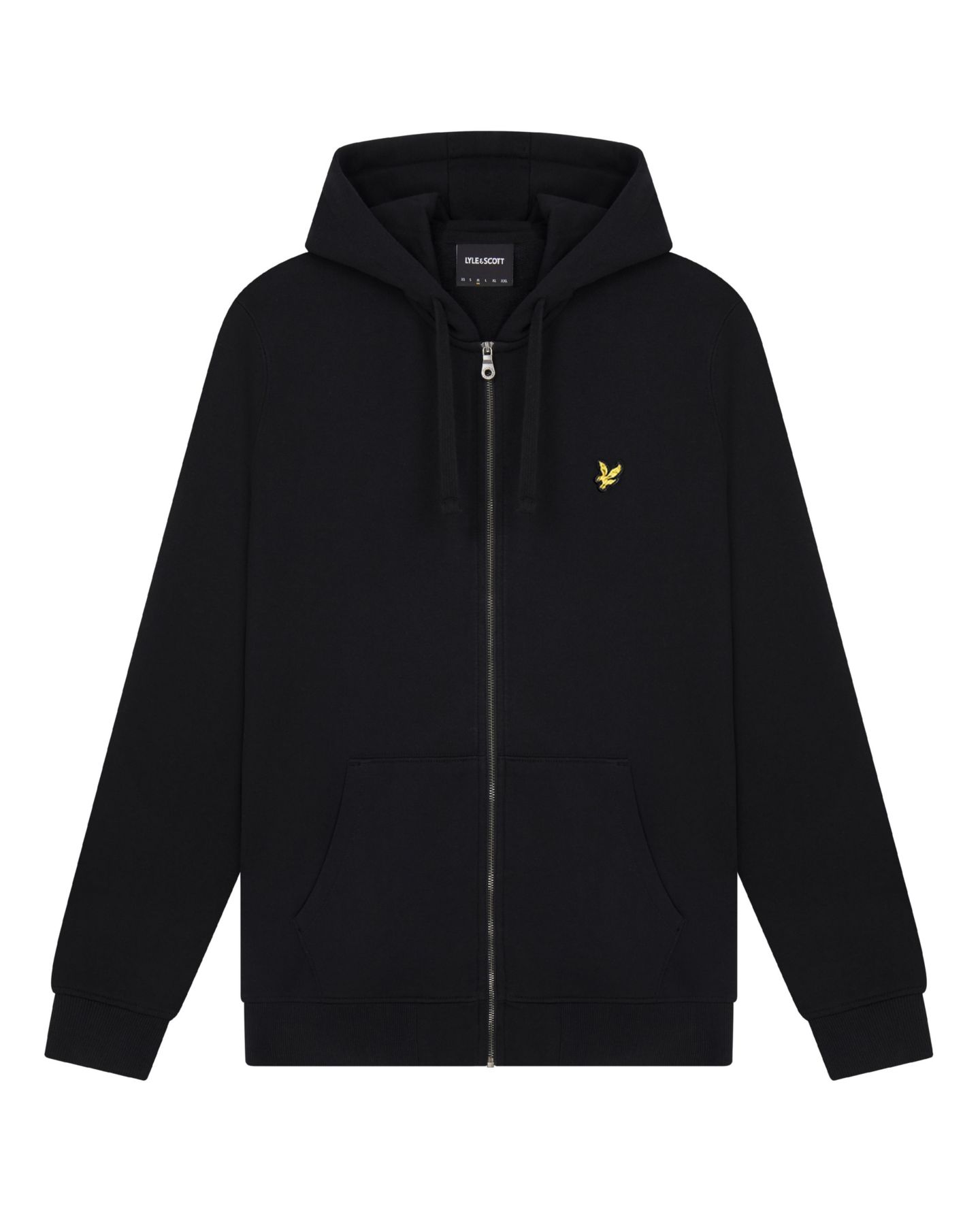 Мужское худи Lyle & Scott Zip Through, цвет: Угольно-чёрный — фото 5