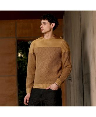 Men's Men's Hive-Jacquard Knit Hooded Sweater