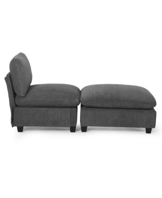  68.5" Corduroy Upholstered Indoor Chaise Lounge Chair