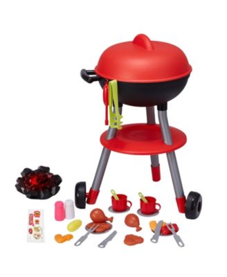 28 PCS BBQ Grill Playset, Kids Kitchen Toy with Lights & Sounds, Interactive Grill & Food Set, Barbecue Toy for Boys Girls 3-5