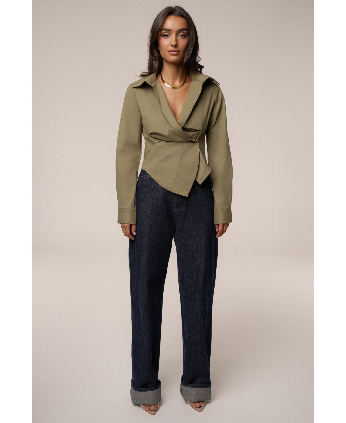 Женская блузка JLUXLABEL Sculpt And Form Blouse, цвет: Зелёный — фото 5