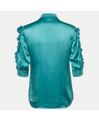 Women's Silk Ruffled Shirt