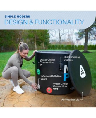 NordPod Plus XL Portable Ice Bath Tub – Cold Plunge Tub for Athletes with All-Weather Lid & Air Pump for Outdoor Use