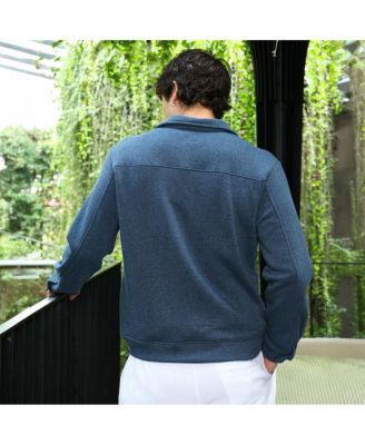 Men's Aegean Blue Utility-Knit Jacket