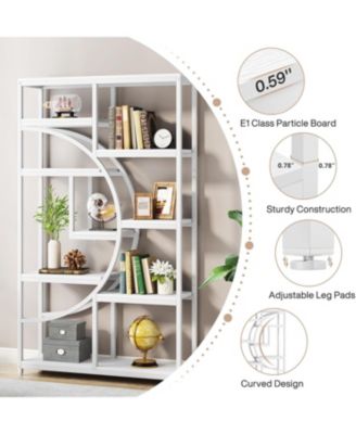 9-Tier Bookshelf, Freestanding Tall Bookshelves Display Shelf Storage Organizer with 9-Open Storage Shelf for Living Room, Bedroom