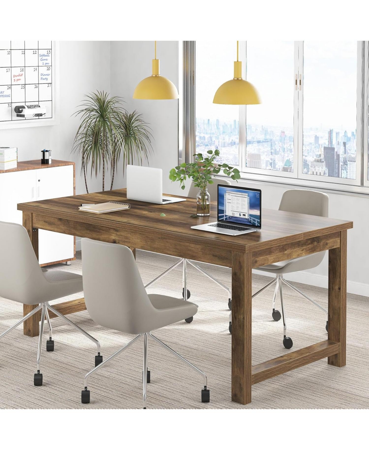 Tribesigns Modern Computer Desk, 63 x 31.5 inch Large Office Desk Computer Table Study Writing Table