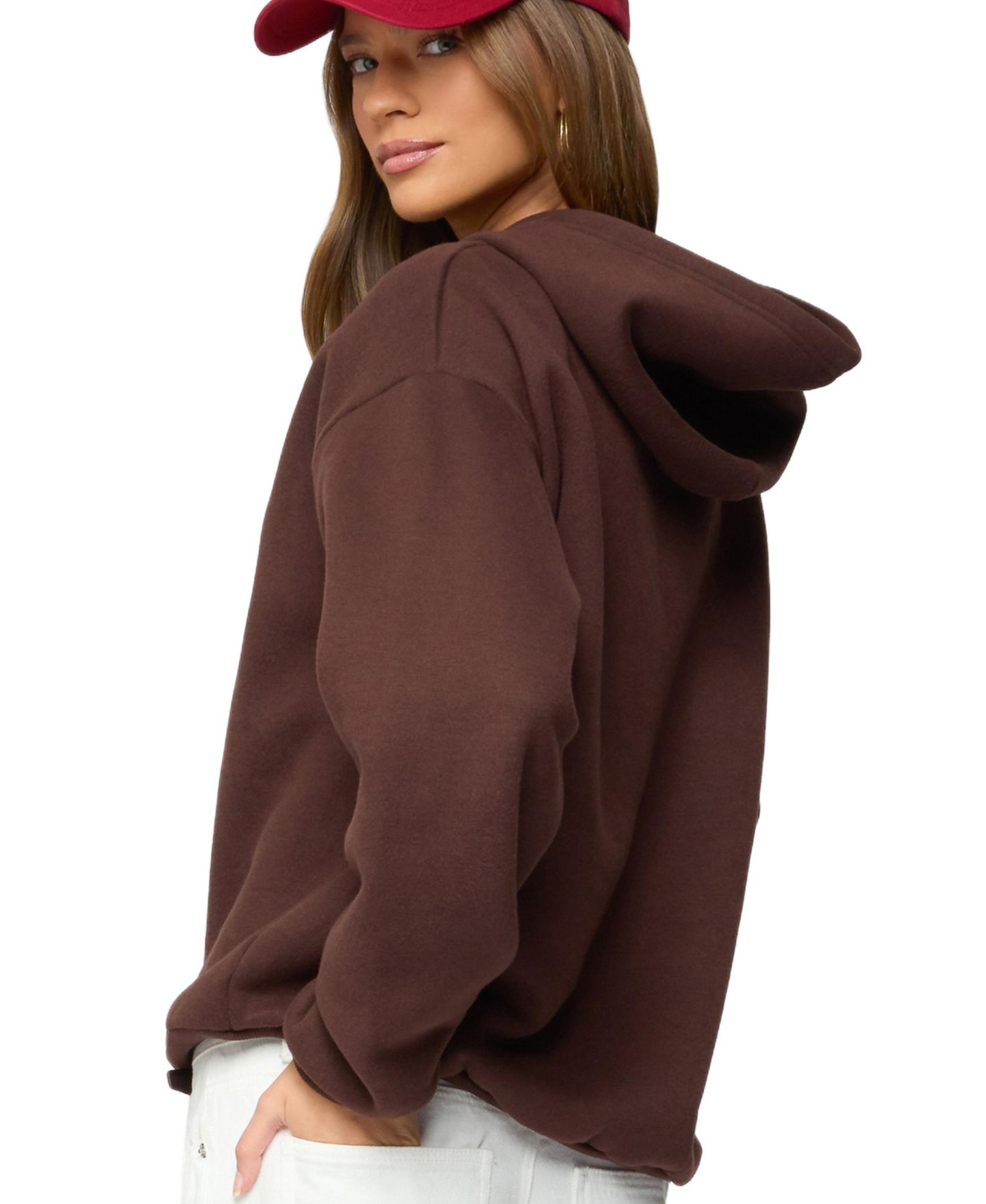 Женское худи Edikted Sweet Treat Oversized, цвет: Коричневый — фото 2