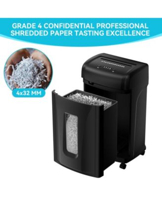 22-Sheet P-4 Heavy Duty Commercial Paper Shredder with 9.24 Gallon Pullout Bin