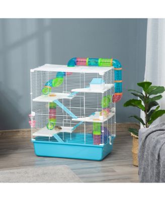 23" 5-Tier Hamster Cage with Wheel and Water Bottle,