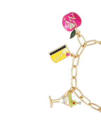 City Icons Charm Bracelet, Gold-Tone Enamel Charms