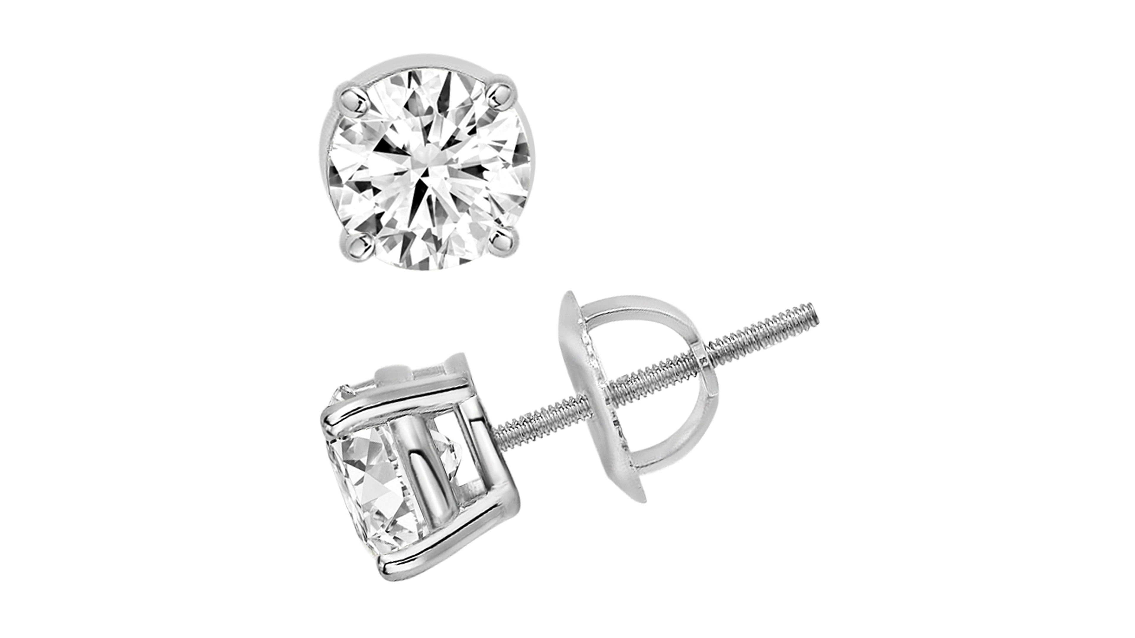 Macy's Diamond Stud Earrings (1-3/8 ct. t.w.) in 14k White Gold