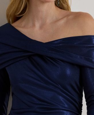 Women's Metallic Off-the-Shoulder Cocktail Dress