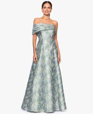 Petite Off-The-Shoulder A-Line Long Dress