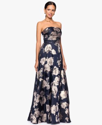 Petite Strapless A-Line Long Dress