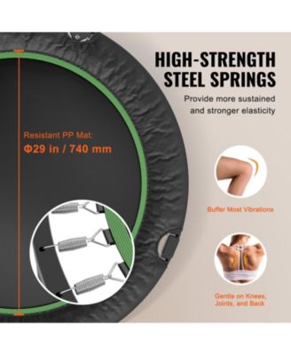 Foldable Mini Trampoline 40" Fitness Rebounder with Adjustable Handle