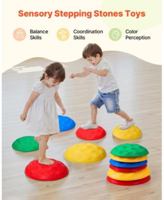 6-PC Turtle Balance Stepping Stones for Sensory Play, 220 lb Rated