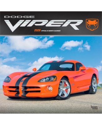 Dodge Viper OFFICIAL | 2026 12 x 24 Inch (Hanging) Monthly Square Wall Calendar | Plastic-Free