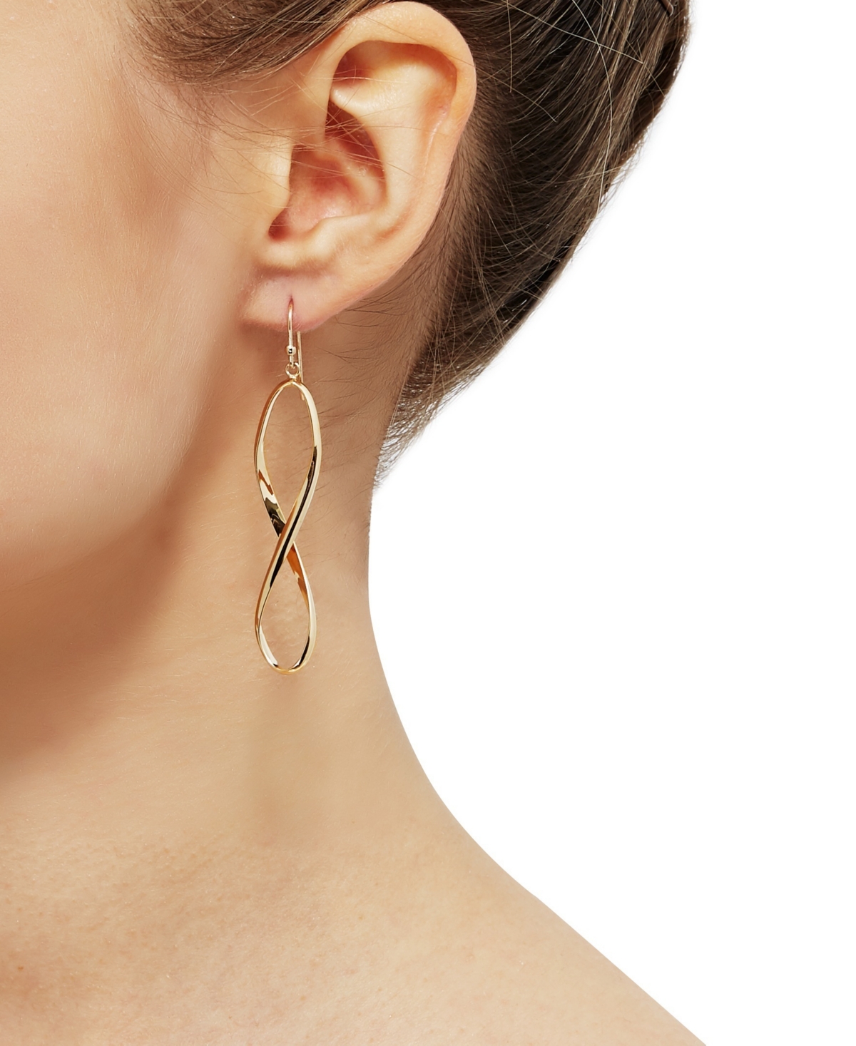 Italian Gold Drop Earrings in 10k Yellow Gold