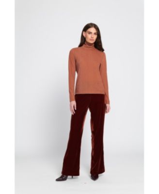 Women's Knit Turtleneck Top Solid
