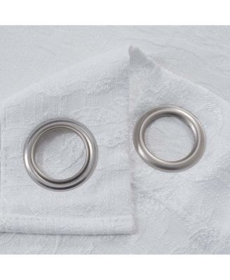 Bridgeport Jacquard High Quality Light Filtering Grommet Curtain Panel 54" x 90" White