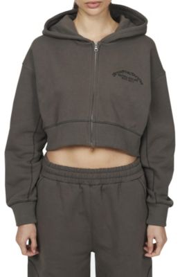 Women's Coverlock Vintage Crop Zip Hoodie