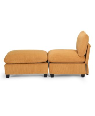  68.5" Corduroy Upholstered Indoor Chaise Lounge Chair