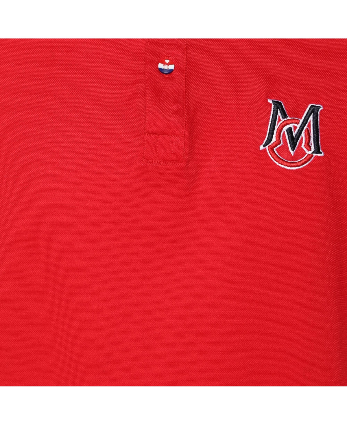 Pre-Owned Moncler Men's Cotton Pique Logo Patch Polo T-Shirt