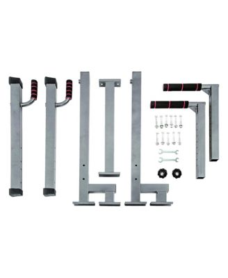 BalanceFrom Multi Function Home Gym Exercise Dip Stand, 500lb Capacity, Gray