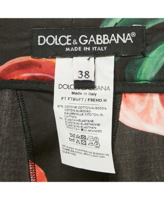 Women's Anthurium Print Cotton Trousers