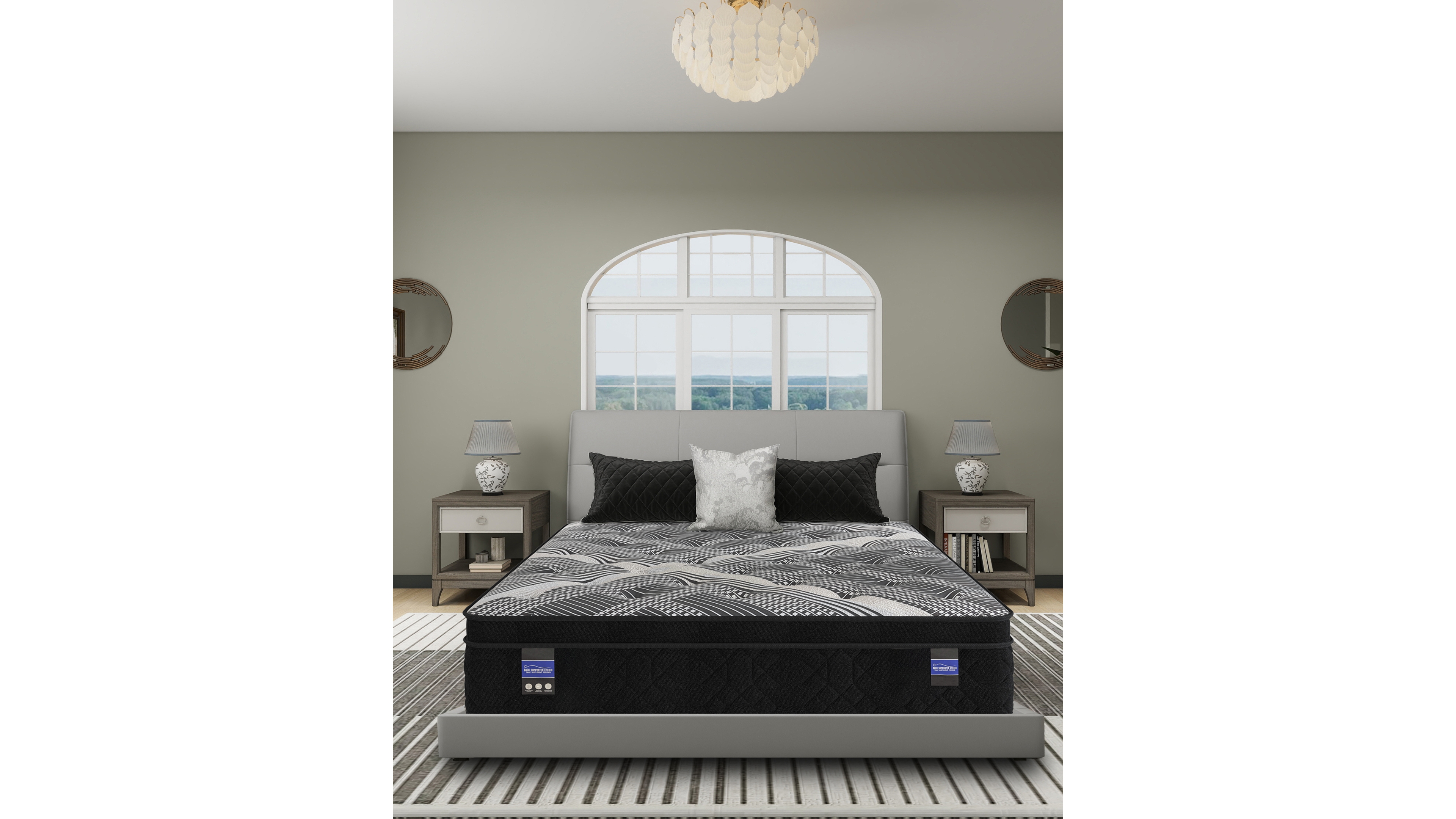 Spring Air Francesca 13.5" Hybrid Plush Euro Pillow Top Mattress, Twin Xl