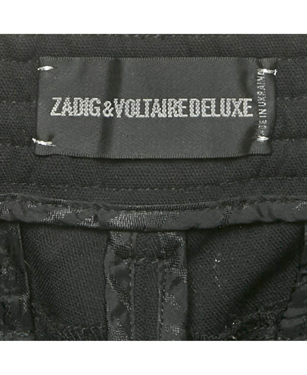 Pre-Owned Zadig & Voltaire Women's Deluxe Black Cotton Studded Pako Trousers