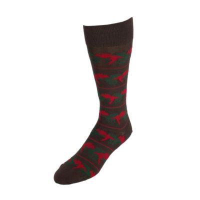 Men's Win Place or Show Mid-Calf Cotton Blend Novelty Dress Sock (1 Pair)