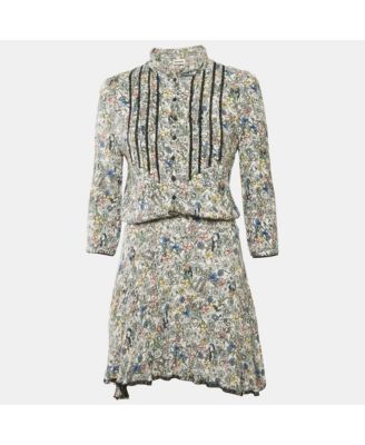 Women's Multicolor Floral Printed Chiffon Mini Dress