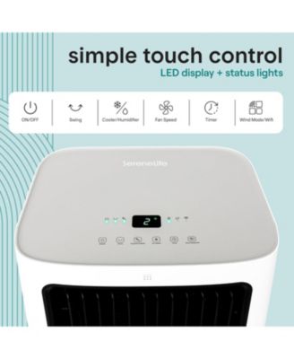 Portable Swamp Cooler Air Conditioner - 2500 CFM Airflow, 8 Gallon Water Tank Portable Evaporative Air Cooler for Room & Outdoors.