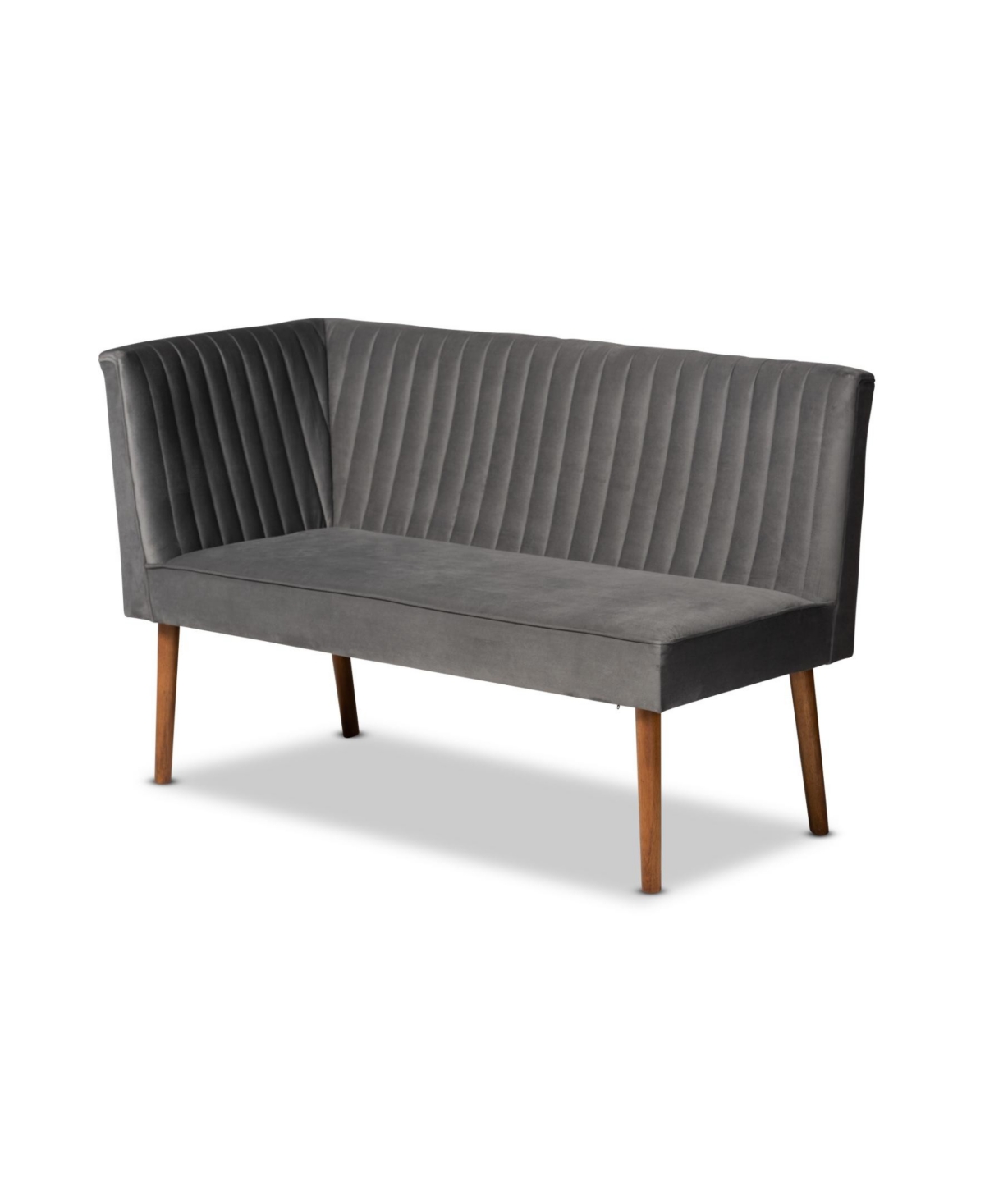 Baxton Studio Alvis 3-Pc. Wood Mid-Century Dining Nook Set