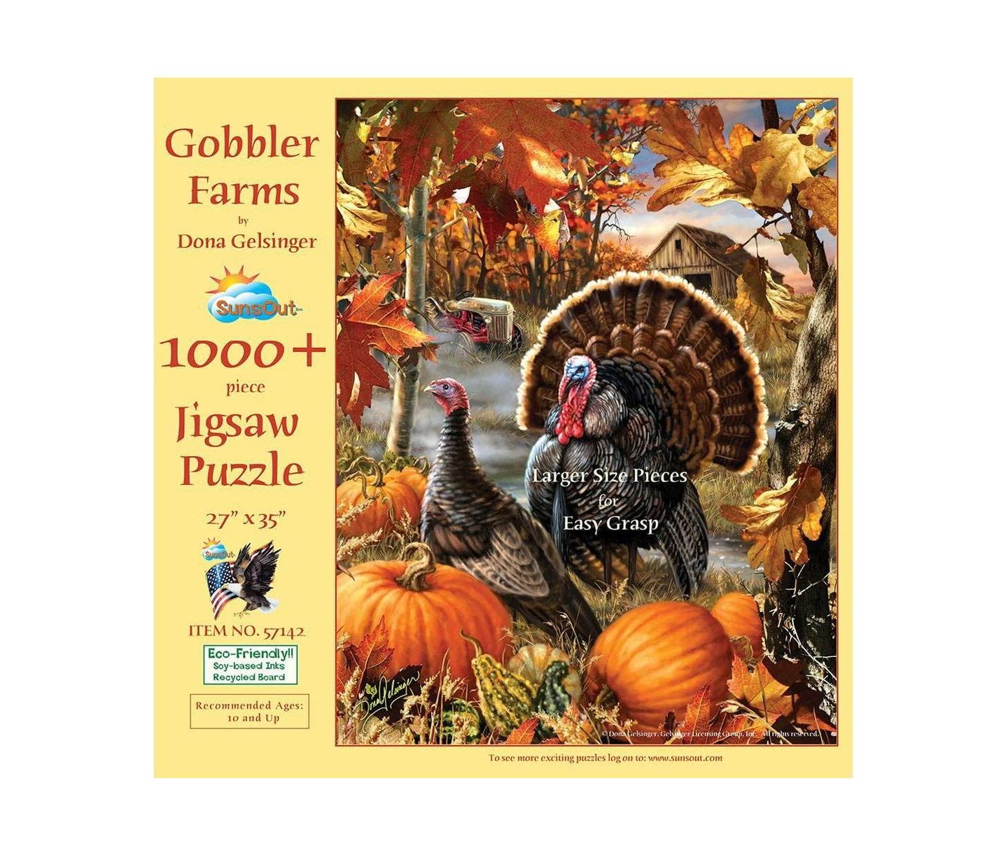 Детский пазл SunsOut Gobbler Farms 1000-Piece Jigsaw Puzzle, от 15 лет — фото 2
