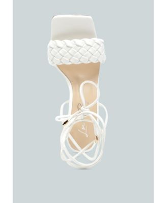 Womens Skora Tie Up Spool Heel Sandals