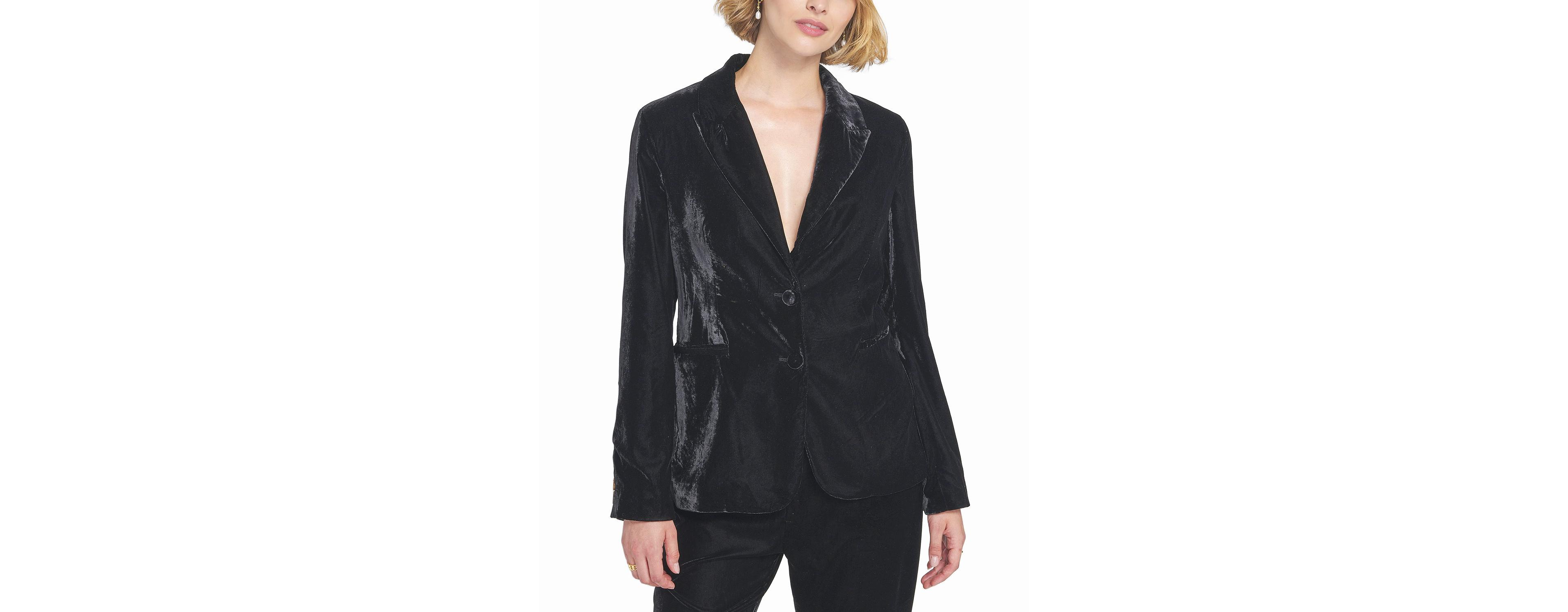 Elle Collection Women's Velvet Blazer Jacket