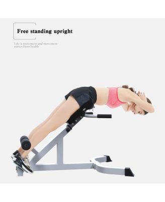 Hyperextension Bench, 4-in-1 Roman Chair for Back & Core Training, 7-Level Adjustable, Home Gym Strength Trainer