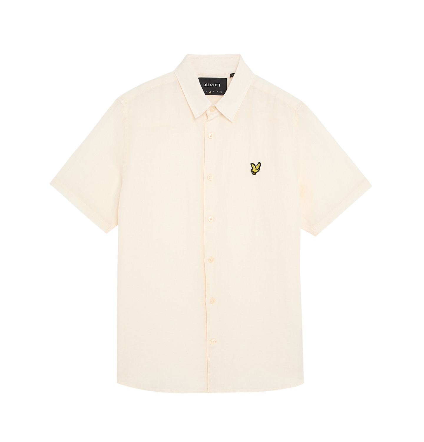Мужская рубашка Lyle & Scott Hemp Short Sleeve, цвет: Натуральный — фото 5